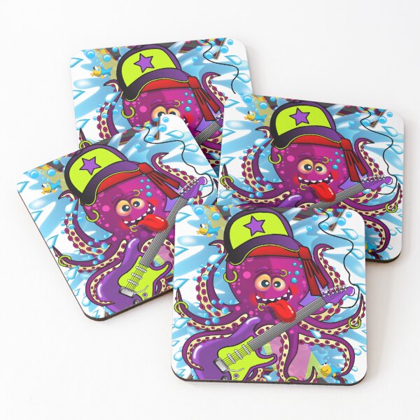 Item preview, Octopus playing electric guitar designed and sold by simonsitos.