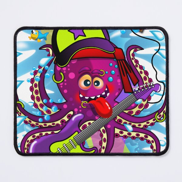 Item preview, Octopus playing electric guitar designed and sold by simonsitos.