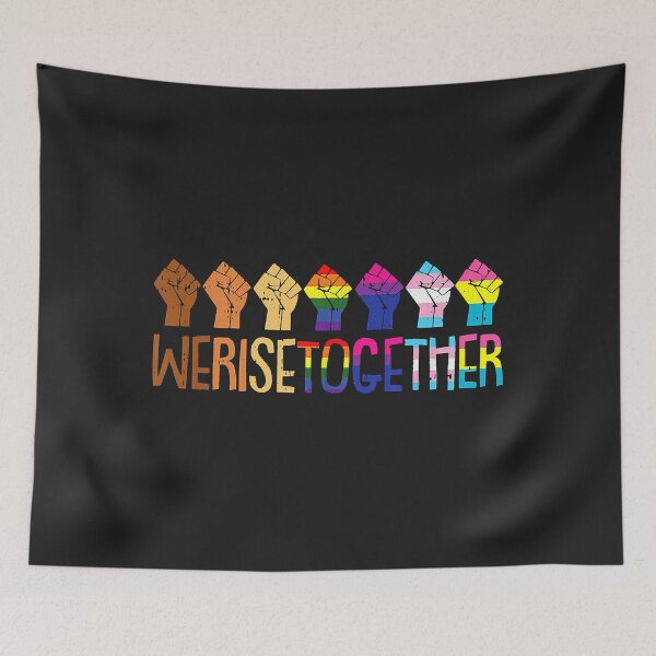 Item preview, We Rise Together LGBT Q Pride Social Justice Equality Ally T designed and sold by virnmjan.