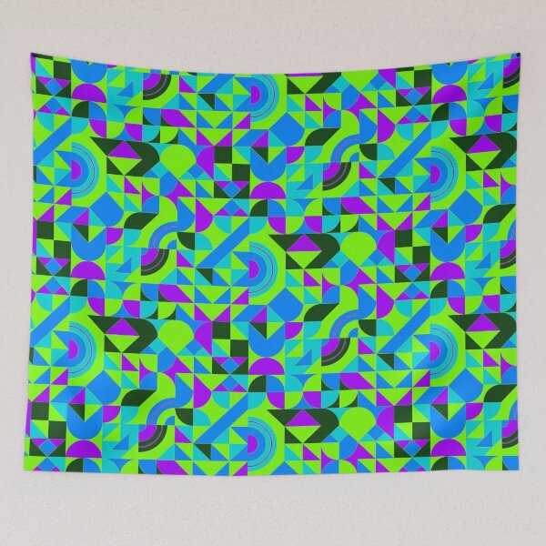 Item preview, geometric colorful patterns conceptual Art - Abstract Neo Geo graphic design designed and sold by Design Repo.