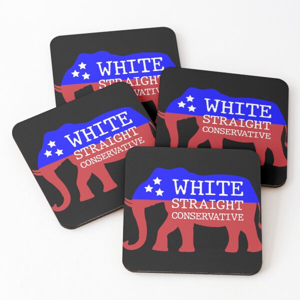 Item preview, white straight conservative republicans party designed and sold by WilliamsGFX.