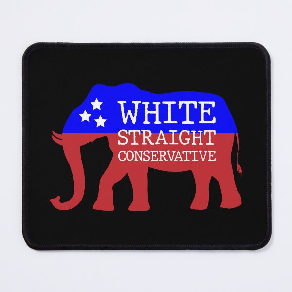 Item preview, white straight conservative republicans party designed and sold by WilliamsGFX.