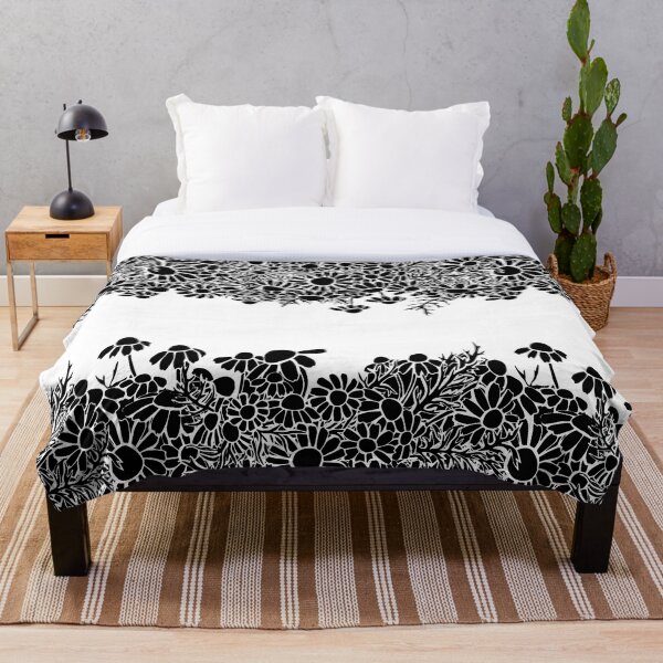 Aperçu de l'œuvre Fleurs de camomille en noir et blanc créée et vendue par Nina Vetrova.