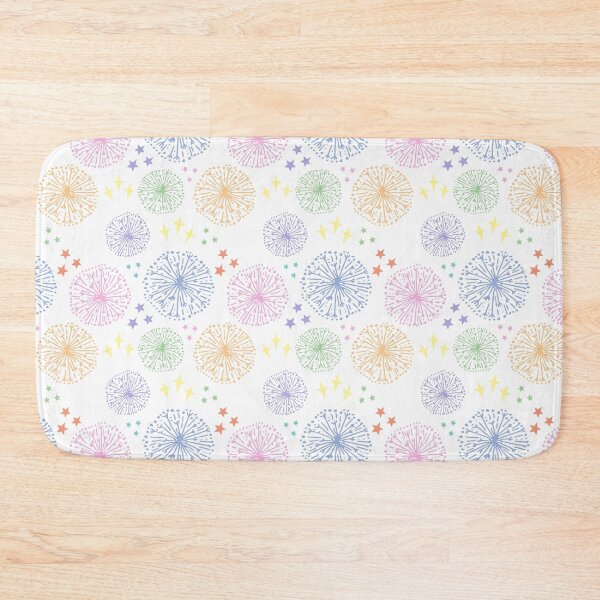 Item preview, Rainbow stars and fireworks on white designed and sold by LittleBettyMakes.