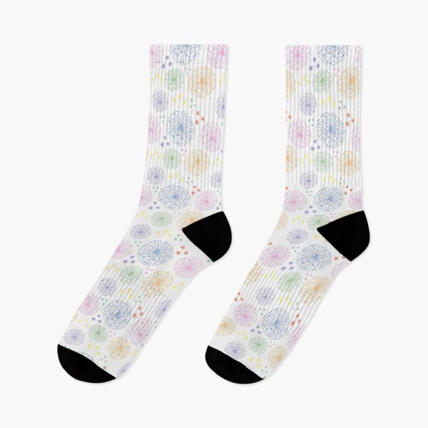 Item preview, Rainbow stars and fireworks on white designed and sold by LittleBettyMakes.