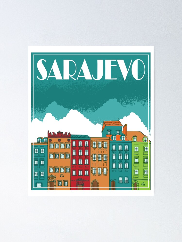 "Sarajevo Landscape Vintage Art" Poster for Sale by MrEddie10 Redbubble