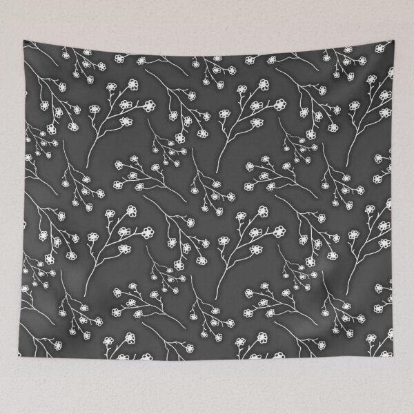 Item preview, Baby's Breath Flower Pattern - Black designed and sold by Chaparralia.