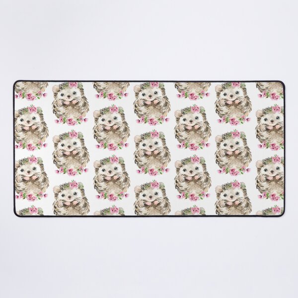 Item preview, Woodland Hedgehog with Pink Floral Poppies designed and sold by Paulele.