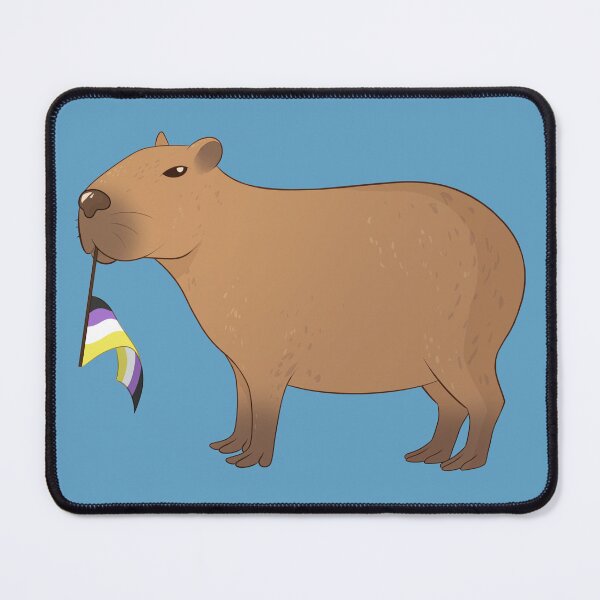 Item preview, Nonbinary Pride Capybara designed and sold by celestialuka.