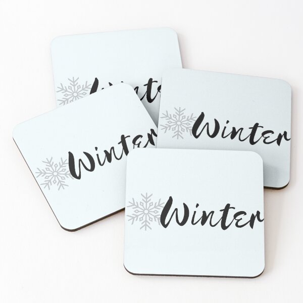 Item preview, Silvery Blue Winter Snowflake Lettering designed and sold by andmarstan.