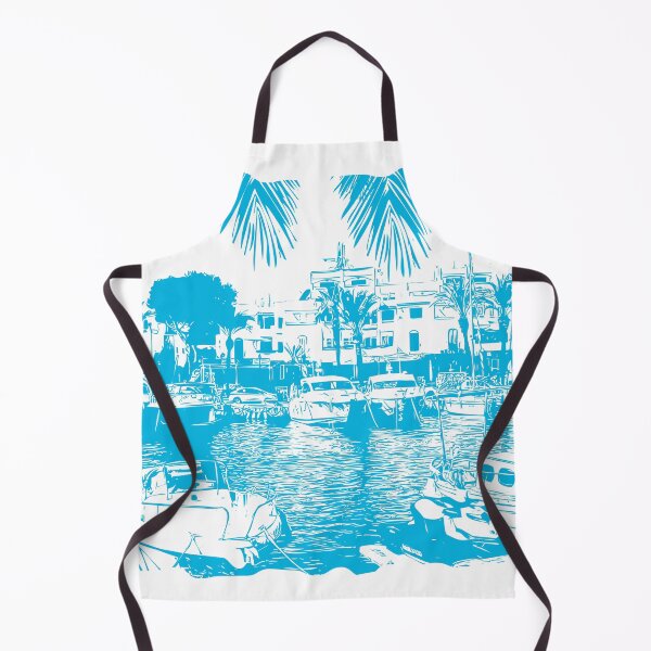 Item preview, Cala-d'or marina in Majorca digital illustration designed and sold by Gerald Waters.