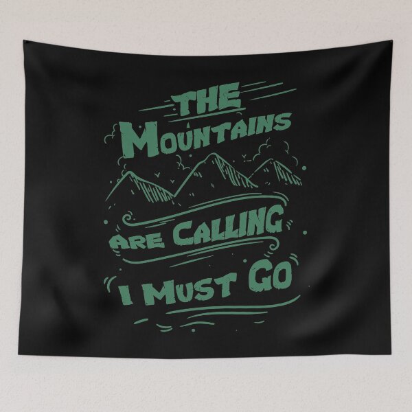 Item preview, The Mountains Are Calling I Must Go Outdoors Camping Hiking designed and sold by creativeMOW.