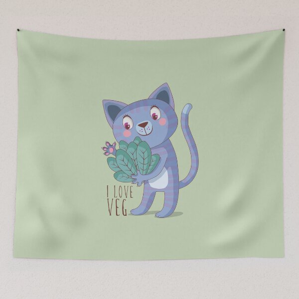 Item preview, vegetarian cat designed and sold by manumella.