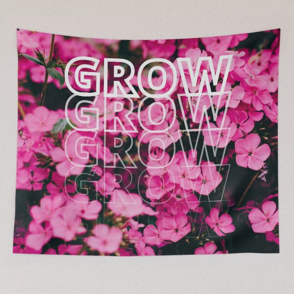 Item preview, GROW (above) - Pink Flowers designed and sold by AliceSLee.