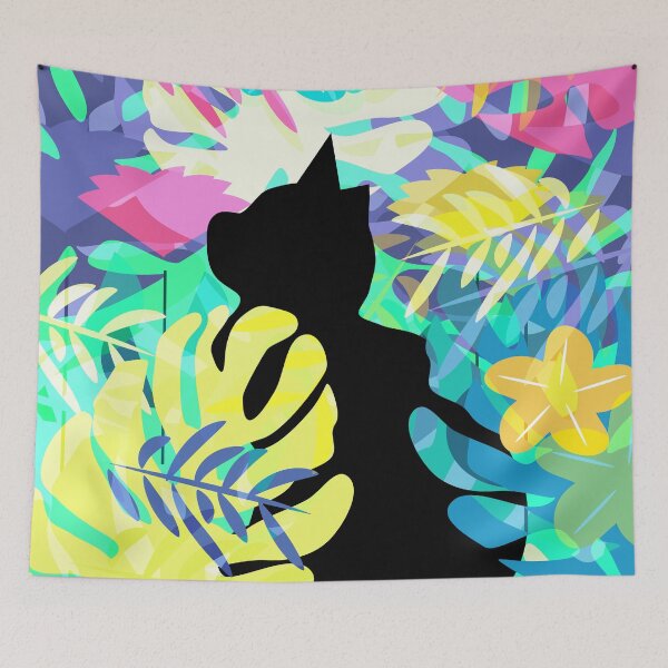 Item preview, Tropical with black cat designed and sold by cocodes.