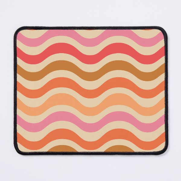 Item preview, Funky retro 70s waves pattern in red, pink, orange and brown designed and sold by Yasminepatterns .
