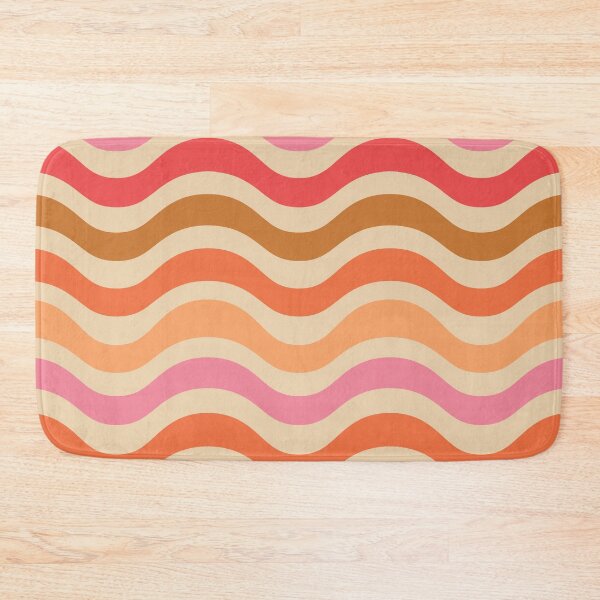 Item preview, Funky retro 70s  waves pattern  in red, pink, orange and brown  designed and sold by Yasminepatterns .