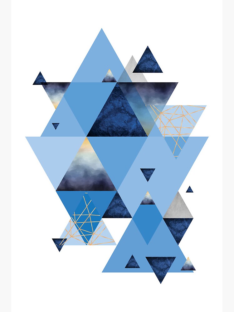 Geometric Blue Art Board Print for Sale by UrbanEpiphany