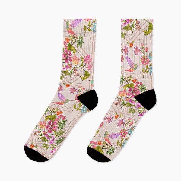 Item preview, Tropical Art Deco floral striped designed and sold by PaisleyandDot.
