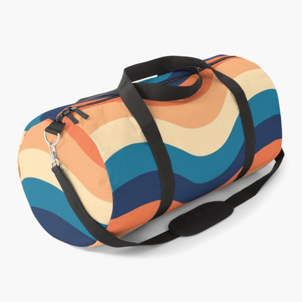 Item preview, Retro 70s groovy lines pattern in orange, beige and blue  designed and sold by Yasminepatterns .