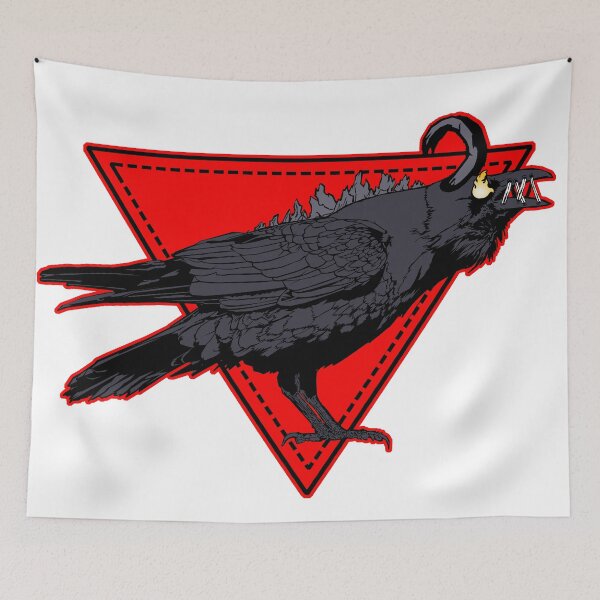 Item preview, Cursed Crow Grey with Red Outline designed and sold by OctaviousRex197.
