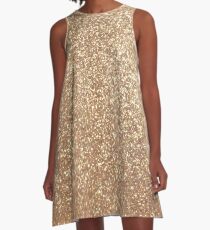 Kupfer Rose Gold Metallic Glitter A-Linien Kleid