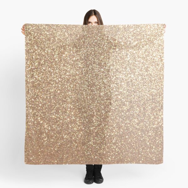 Copper Rose Gold Metallic Glitter Scarf