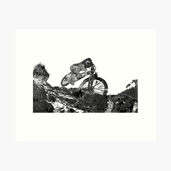 Mountain Bike Downhill II print by nobelart