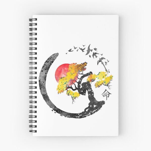 Item preview, Enso circle and Bonsai tree designed and sold by Rosaliartbook.