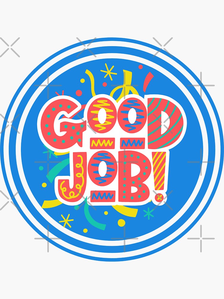 Stickers Good Job Vector Hd Images, Good Job Sticker Vector Ilustration,  Sticker, Good Job, Communication PNG Image For Free Download