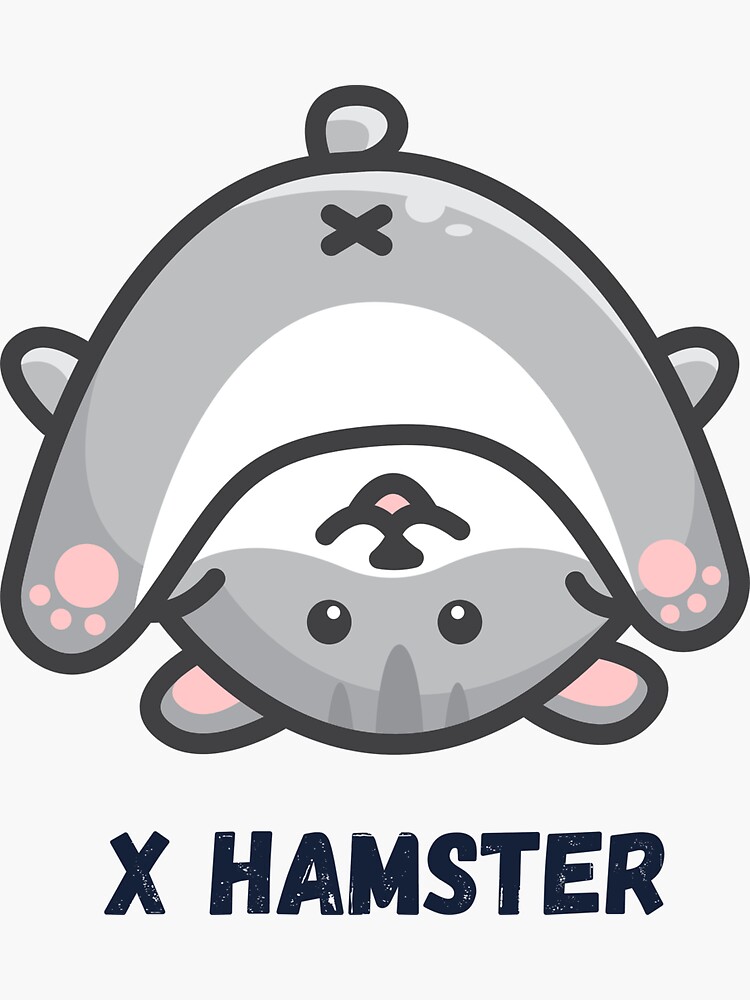 x hamster, hamster face,hamster life Sticker for Sale by Magicano