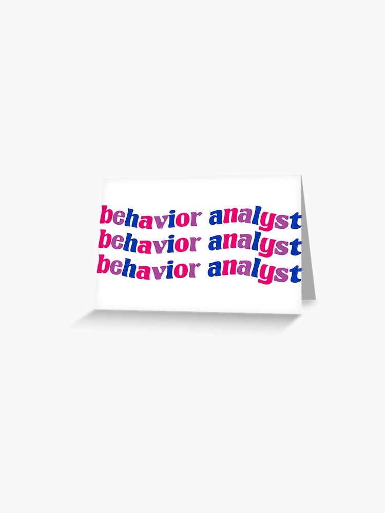 Behavior Analyst blue pink purple | Greeting Card