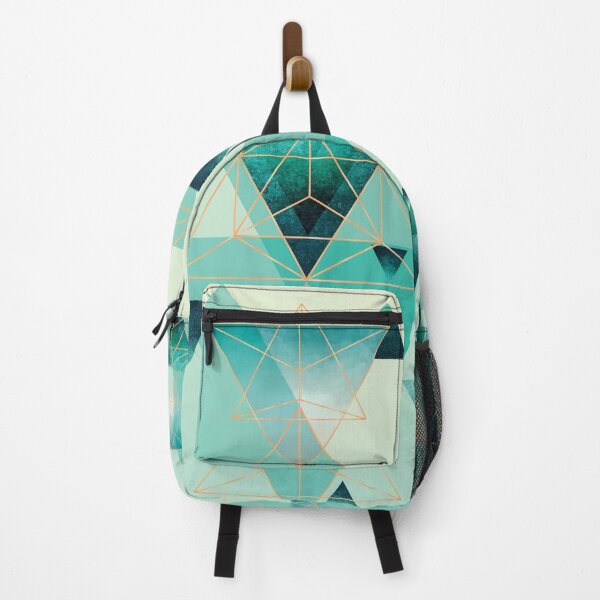 Item preview, Geometric Triangle Compilation in teal, aqua and rose gold designed and sold by UrbanEpiphany.