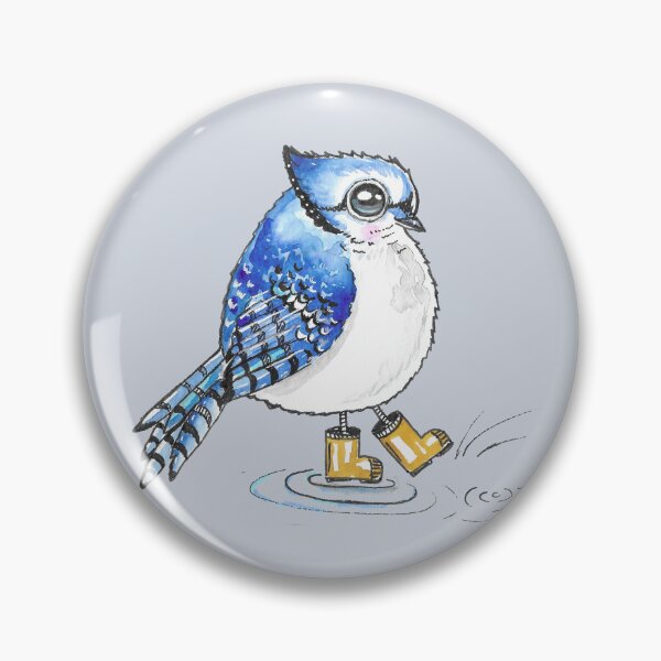 Item preview, Blue Jay in rain boots designed and sold by Willow Heath.