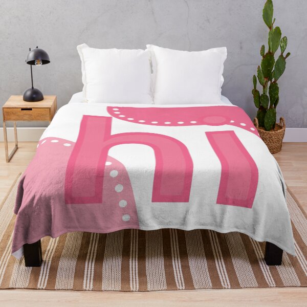 Item preview, Minimalist Pink 'Hi' - Playful Greeting Design designed and sold by DonneeCreations.