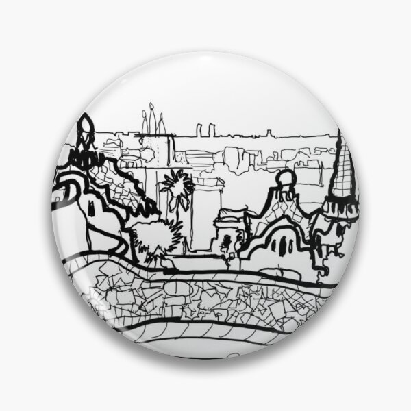 Artikelvorschau, Barcelona in Schwarz und Weiß entworfen und verkauft von Holly Krill.