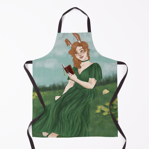 Item preview, Rabbit Fae Reading Cottagecore Art designed and sold by PunkAtrophy.