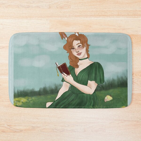 Item preview, Rabbit Fae Reading Cottagecore Art designed and sold by PunkAtrophy.