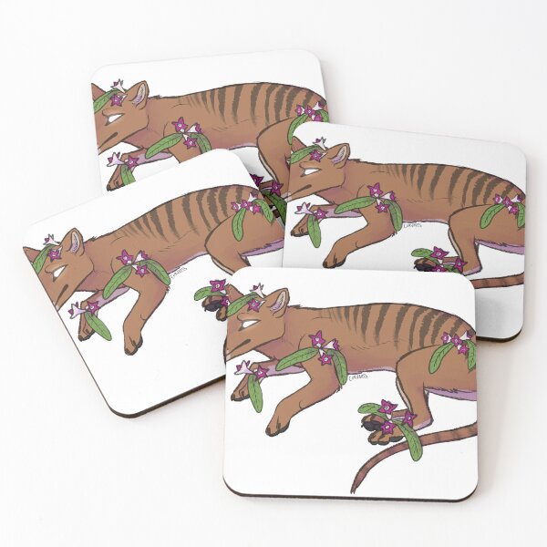 Item preview, thylacine and st helena olive designed and sold by corvidarts.