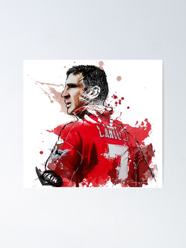 Eric Cantona Manchester United legend 28x16 inch oil painting Old Trafford
