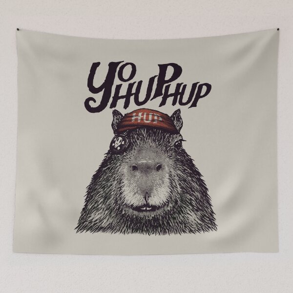Item preview, Capyrate - YoHupHup Pirate Capybara Yo Ho Ho Yohoho | His Name - Gort | Capy Yuzu | Pet Mat Bandana designed and sold by Any Color Designs.