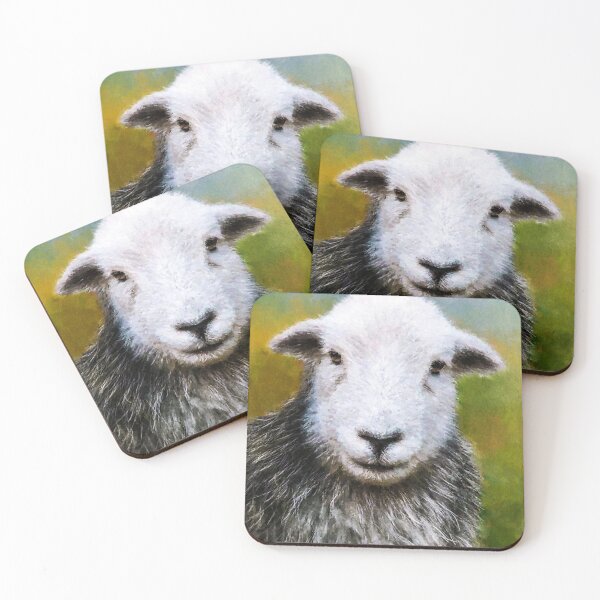 Item preview, Herdwick Sheep Art, Herdwick Sheep Oil Paint, Grey And White Herdwick Sheep, Fluffy UK Herdwicks Sheep designed and sold by Trendymotion.