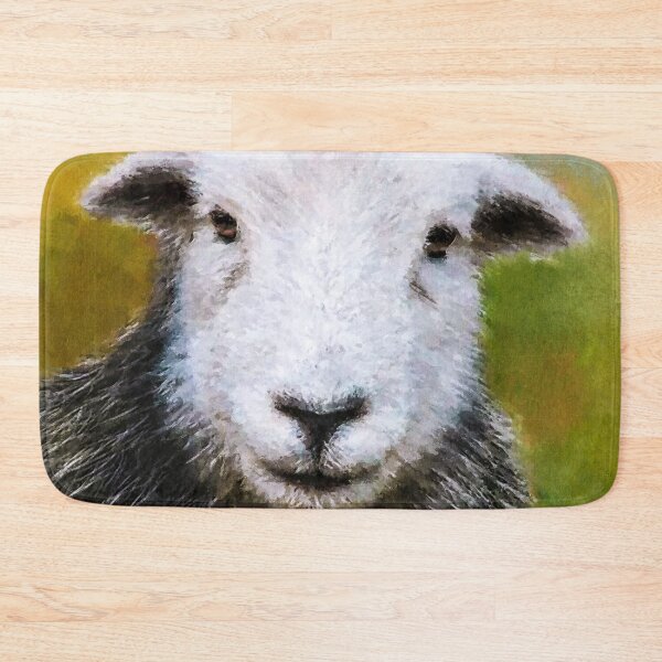 Item preview, Herdwick Sheep Art, Herdwick Sheep Oil Paint, Grey And White Herdwick Sheep, Fluffy UK Herdwicks Sheep designed and sold by Trendymotion.