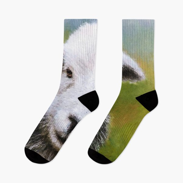 Item preview, Herdwick Sheep Art, Herdwick Sheep Oil Paint, Grey And White Herdwick Sheep, Fluffy UK Herdwicks Sheep designed and sold by Trendymotion.