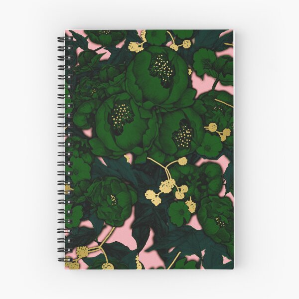Artikelvorschau, Grüne rosa und goldene Pfingstrosenblumen entworfen und verkauft von JJLosh.