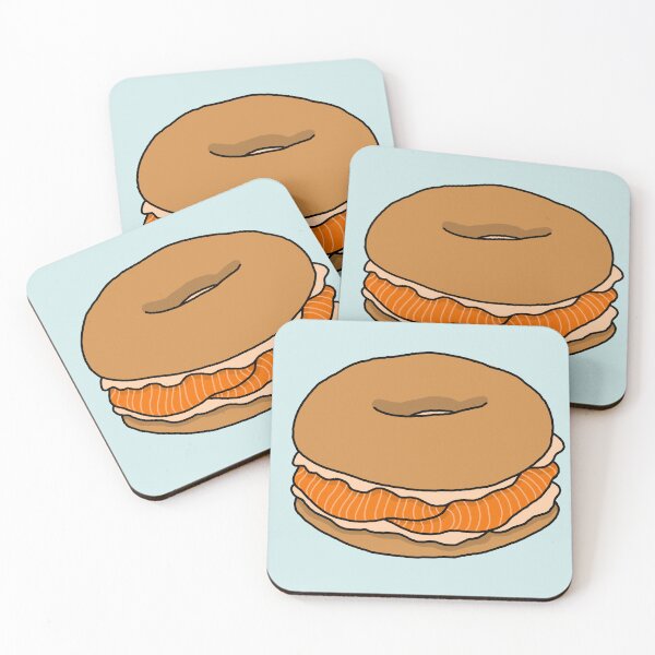 Item preview, Bagel With Cream-Cheese & Smoked Salmon designed and sold by MintyCocoa.