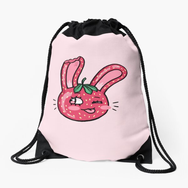Strawbunny Drawstring Bag