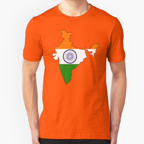 India Country and Flag Slim Fit T-Shirt
