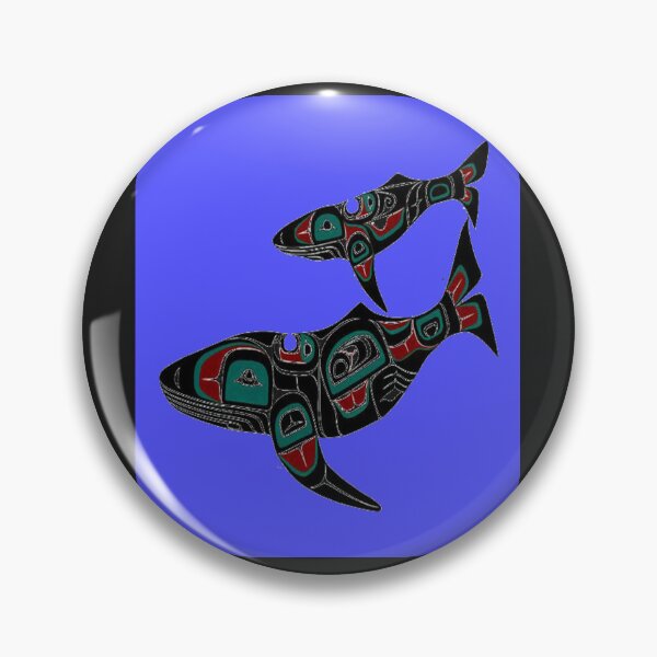 Item preview, Pacific Northwest Native American Indian's image of two whales designed and sold by mturns57.