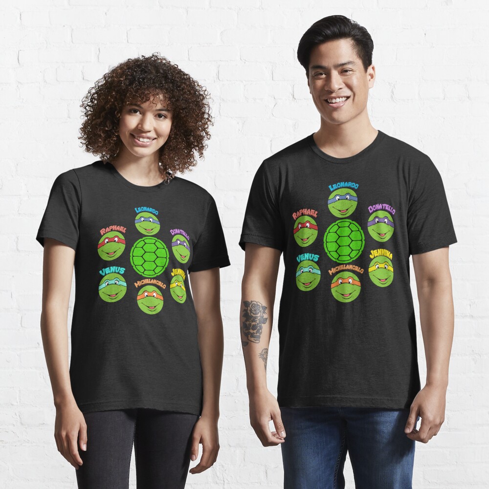 Teenage Mutant Ninja Turtles: Mutant Mayhem Turtle Faces Kids T-Shirt Black / XL